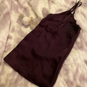 Deep purple satin/silky tank